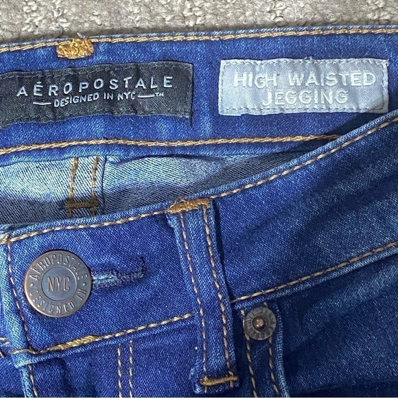 Aeropostale Jeggings Jeans Women’s 2R Dark Blue Mid Rise Stretch Casual Denim - Picture 5 of 12